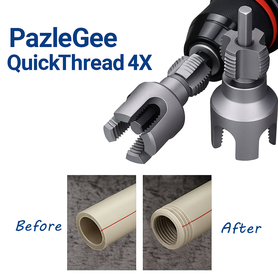 PazleGee QuickThread 4X™ – 4-in-1 Pipe Threading Tool for PPR & PVC